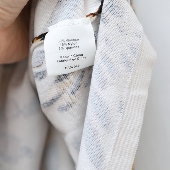 Belldini Animal print beaded collar knit top 3X blouse Y2K leopard short sleeve - Picture 5 of 6